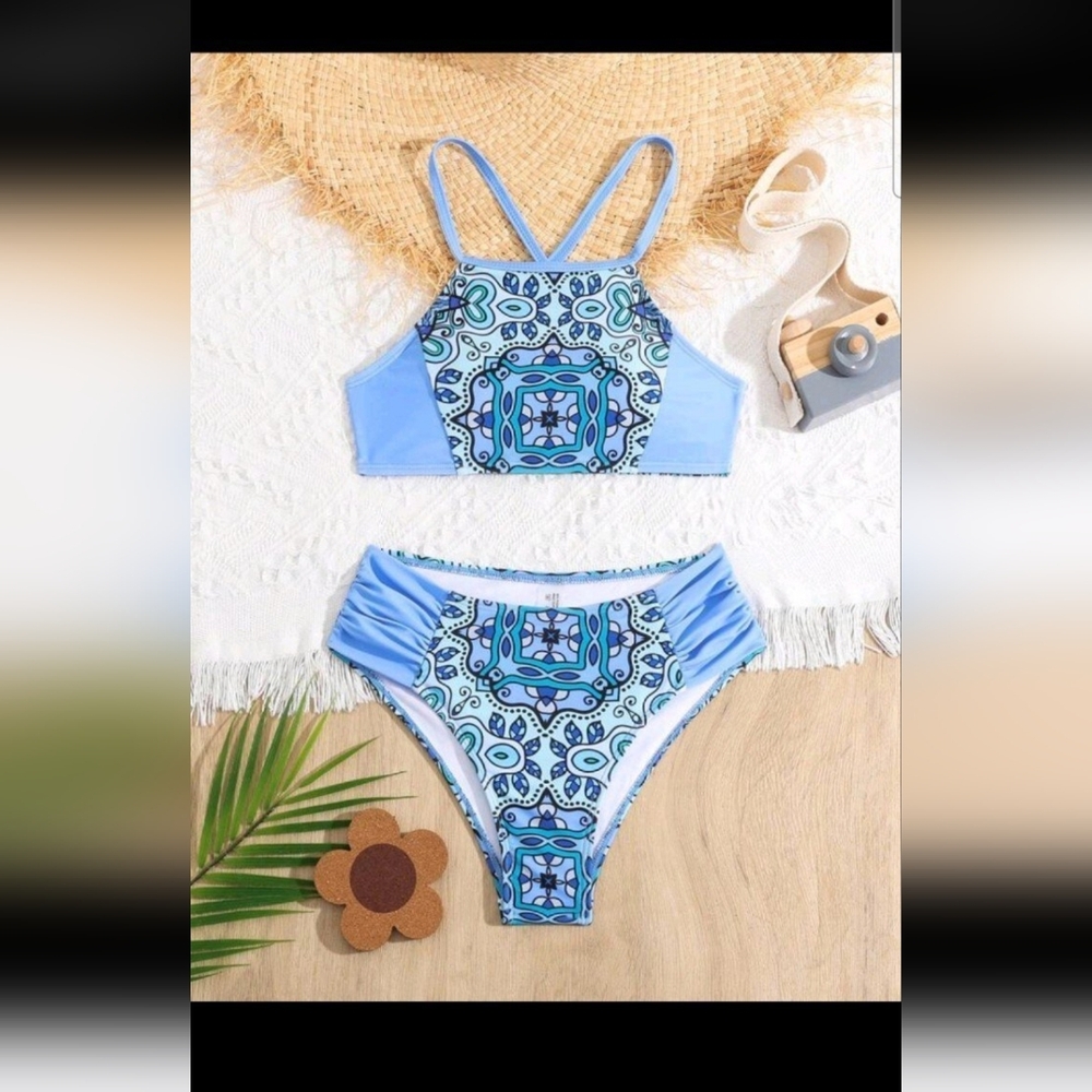 new shein kids 8y swim bikini set